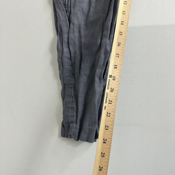 Ellen Tracy Linen Pants Elastic Drawstring Waist Women’s XL Gray Joggers - Picture 7 of 9